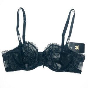 Wacoal Black Lace Bra With Metallic Details